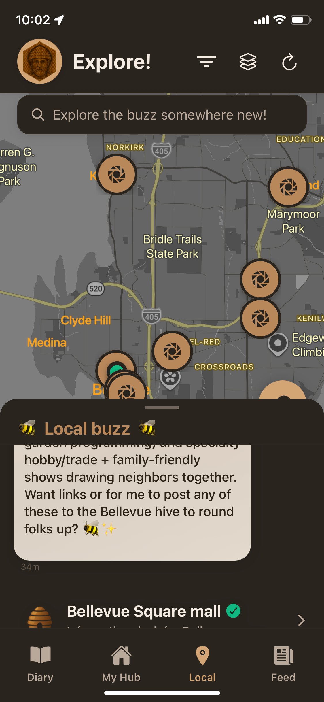 Explore Local Hives on Map